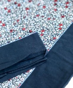 Leto Navy Floral Scarf Hair Accessories