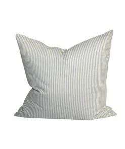Indaba Textiles Ticking Stripe Pillow In Gray