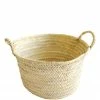 Creative Co-op Hand Woven Moroccon Basket With Handles