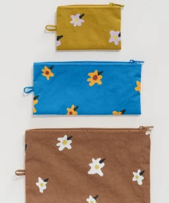 Baggu Flat Pouch- Painted Daisies