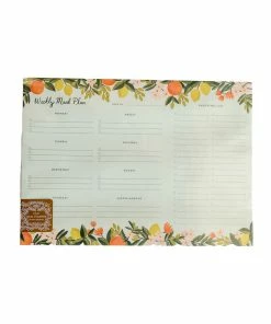 Rifle Paper Co Citrus Floral Meal Planner Notepad