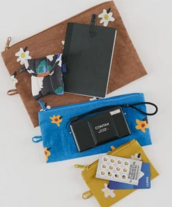 Baggu Flat Pouch- Painted Daisies