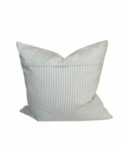 Indaba Textiles Ticking Stripe Pillow In Gray