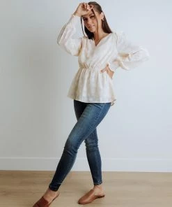 TeaNRose Apparel Cece Ivory Blouse FINAL SALE