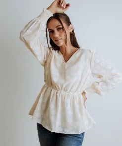 TeaNRose Apparel Cece Ivory Blouse FINAL SALE