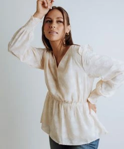 TeaNRose Apparel Cece Ivory Blouse FINAL SALE