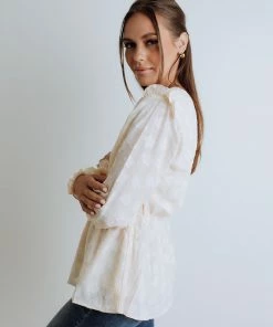 TeaNRose Apparel Cece Ivory Blouse FINAL SALE