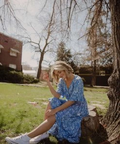 Kori America Blue Skies Floral Dress