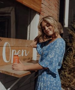 Kori America Blue Skies Floral Dress