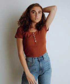 Mittoshop Jenna Top In Burnt FINAL FEW