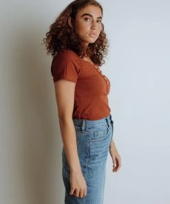 Mittoshop Jenna Top In Burnt FINAL FEW