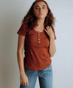 Mittoshop Jenna Top In Burnt FINAL FEW