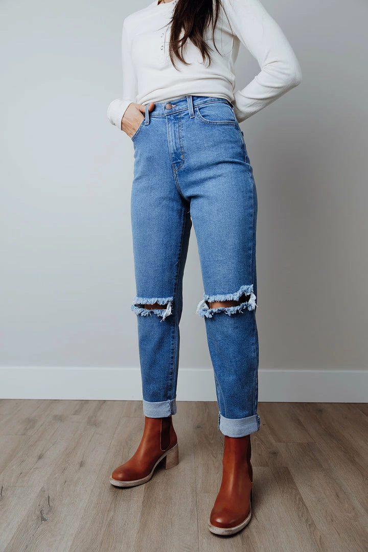 Vibrant Apparel Hudson Mom Jeans In Denim FINAL FEW