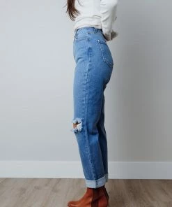 Vibrant Apparel Hudson Mom Jeans In Denim FINAL FEW