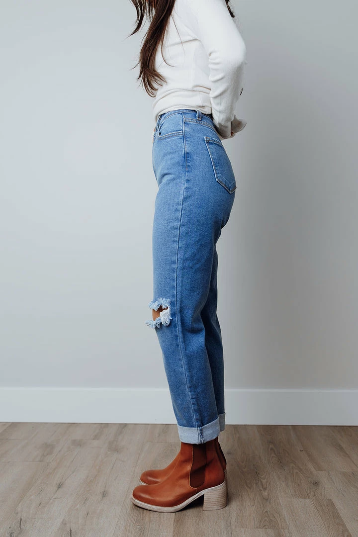 Vibrant Apparel Hudson Mom Jeans In Denim FINAL FEW