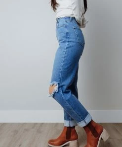 Vibrant Apparel Hudson Mom Jeans In Denim FINAL FEW