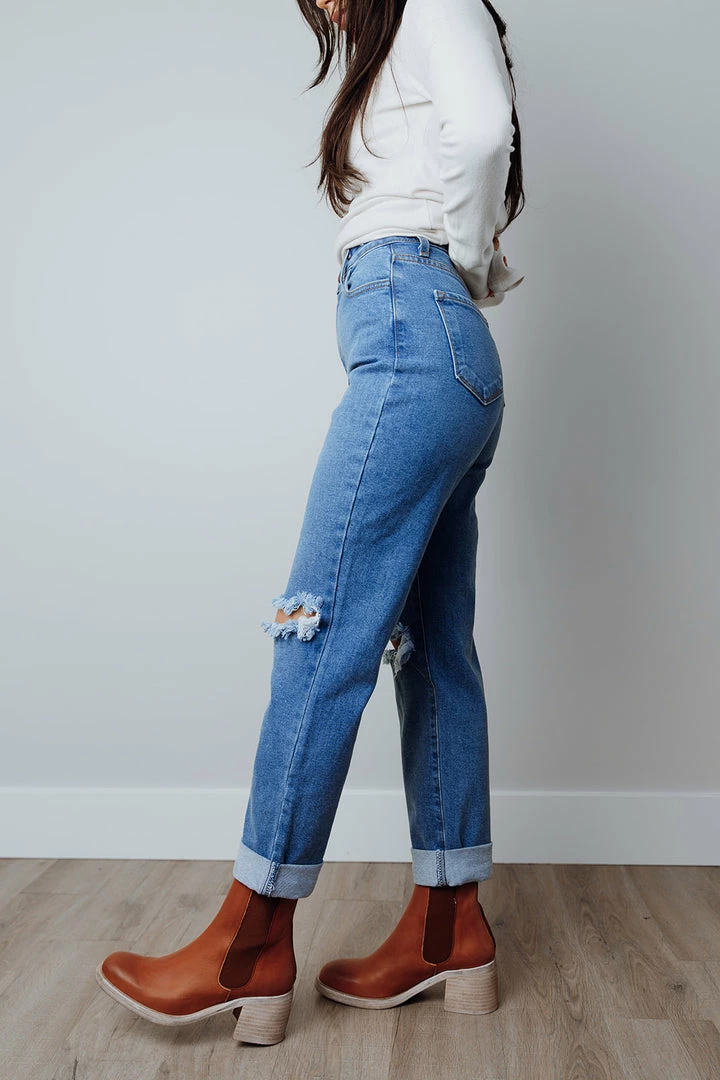 Vibrant Apparel Hudson Mom Jeans In Denim FINAL FEW