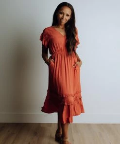 VOY Apparel Edith Pleated Dress