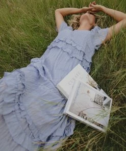 &merci Apparel Colourway Dress In Periwinkle FINAL SALE