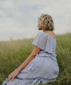 &merci Apparel Colourway Dress In Periwinkle FINAL SALE