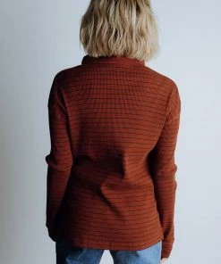 In Loom Mumford Ribbed Polo// Brown Apparel