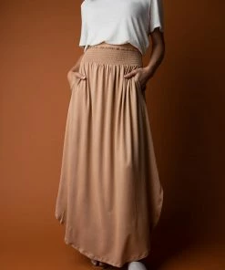 Ninexis Juno Midi Tan Skirt