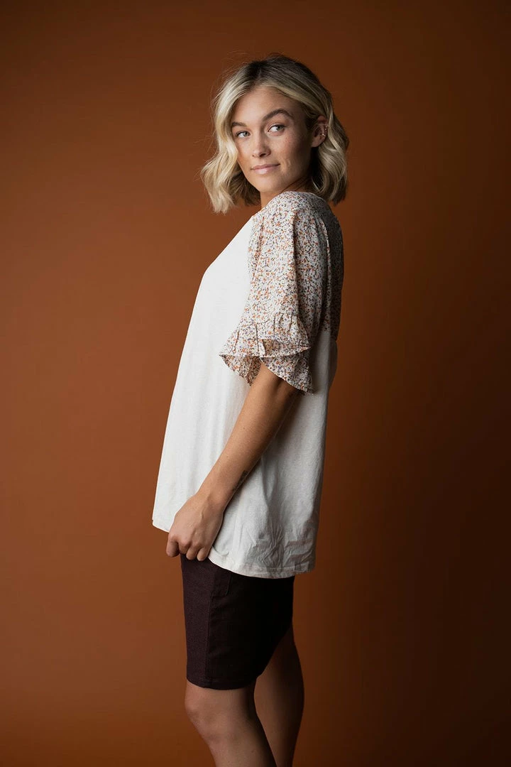 Cotton Bleu Ophelia Contrast Top FINAL FEW