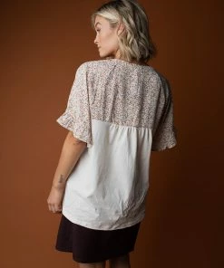 Cotton Bleu Ophelia Contrast Top FINAL FEW