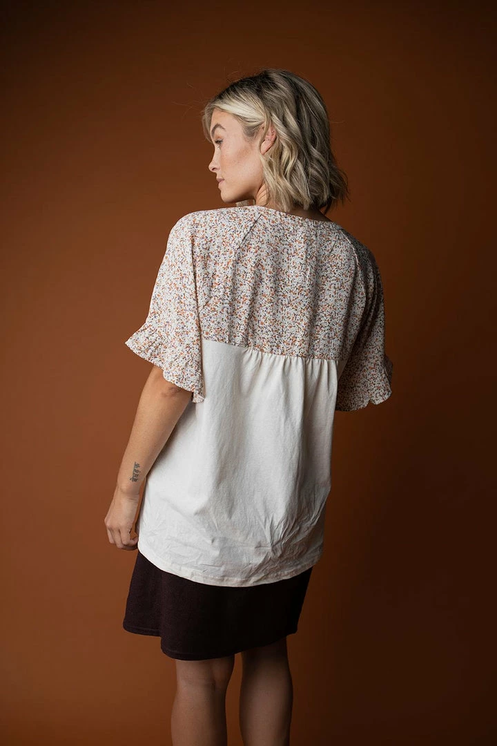 Cotton Bleu Ophelia Contrast Top FINAL FEW