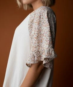 Cotton Bleu Ophelia Contrast Top FINAL FEW