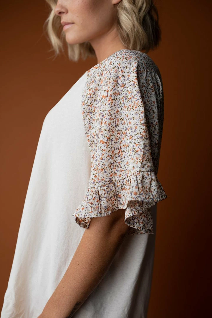 Cotton Bleu Ophelia Contrast Top FINAL FEW