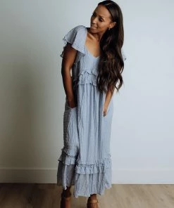 &merci Apparel Colourway Dress In Periwinkle FINAL SALE