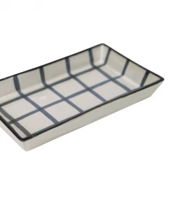 Creative Co-op Kitchen Blue Grid Trays