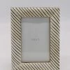 Zodax White Bone Photo Frame With Black Engravings Home Decor