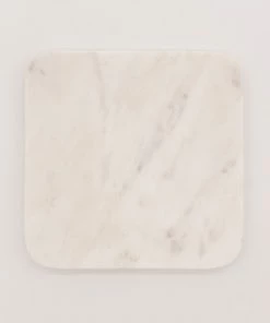 BIDK Home Kitchen Small White Marble Platter