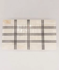 A.Sanoma Plaid Bone Box Home Decor