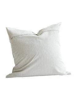 Indaba Ticking Stripe Pillow In Navy Home Decor