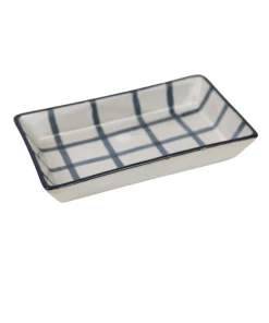 Creative Co-op Kitchen Blue Grid Trays