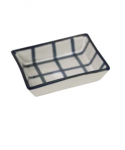 Creative Co-op Kitchen Blue Grid Trays