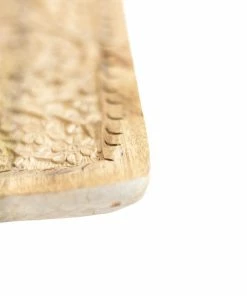 Creative Co-op Home Decor Rosette Hand-Carved Wood Tray