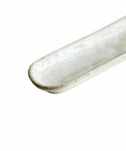 Creative Co-op Stoneware Tray In White Kitchen