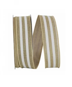 Reliant Ribbon Bold Stripe Linen Ribbon