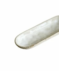 Creative Co-op Stoneware Tray In White Kitchen