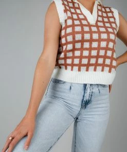 Calista Checked Out Vest Apparel