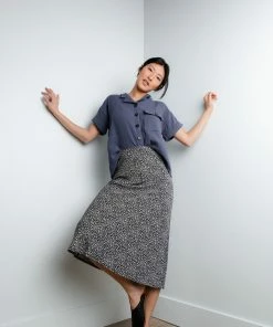 Leia&Co Apparel Lori Top In Navy