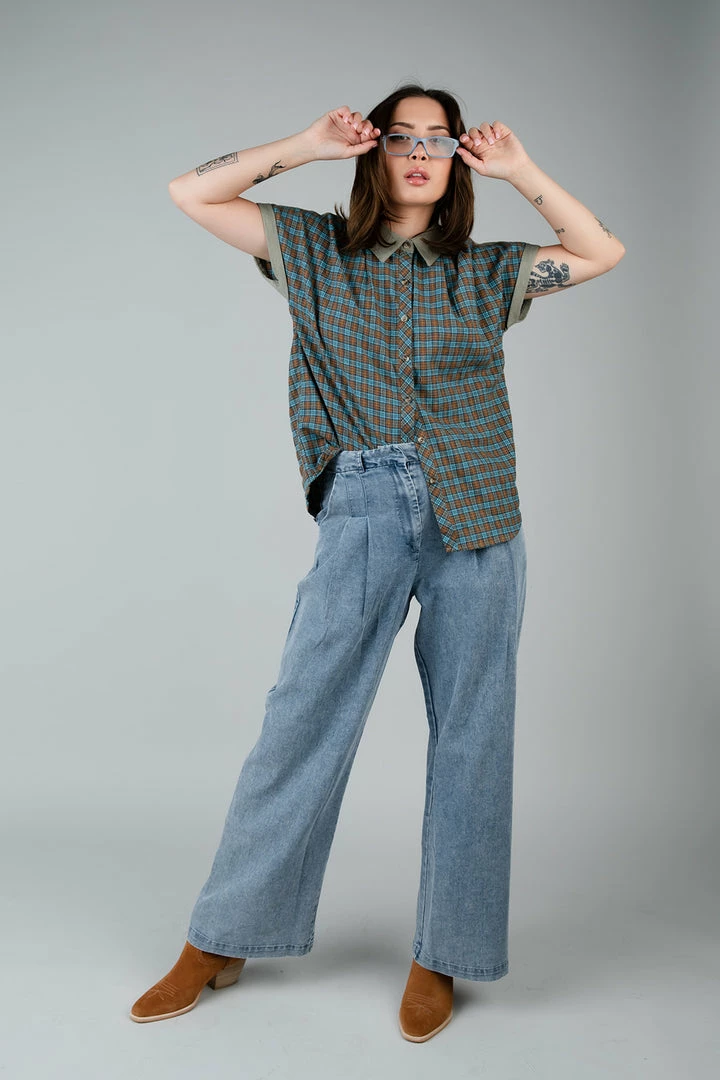 Hem & Thread Lady Bird Plaid Top