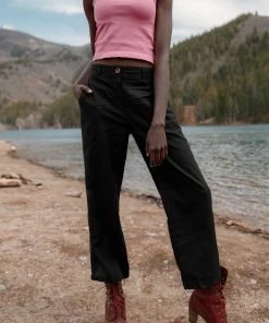 Letter To Juliet Danny Linen Pants In Black FINAL SALE Apparel