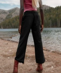 Letter To Juliet Danny Linen Pants In Black FINAL SALE Apparel