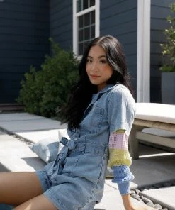 En Creme Apparel Goldberg Denim Romper