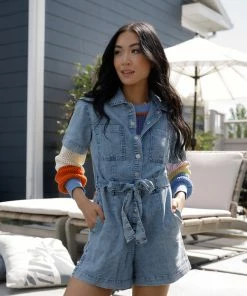 En Creme Apparel Goldberg Denim Romper